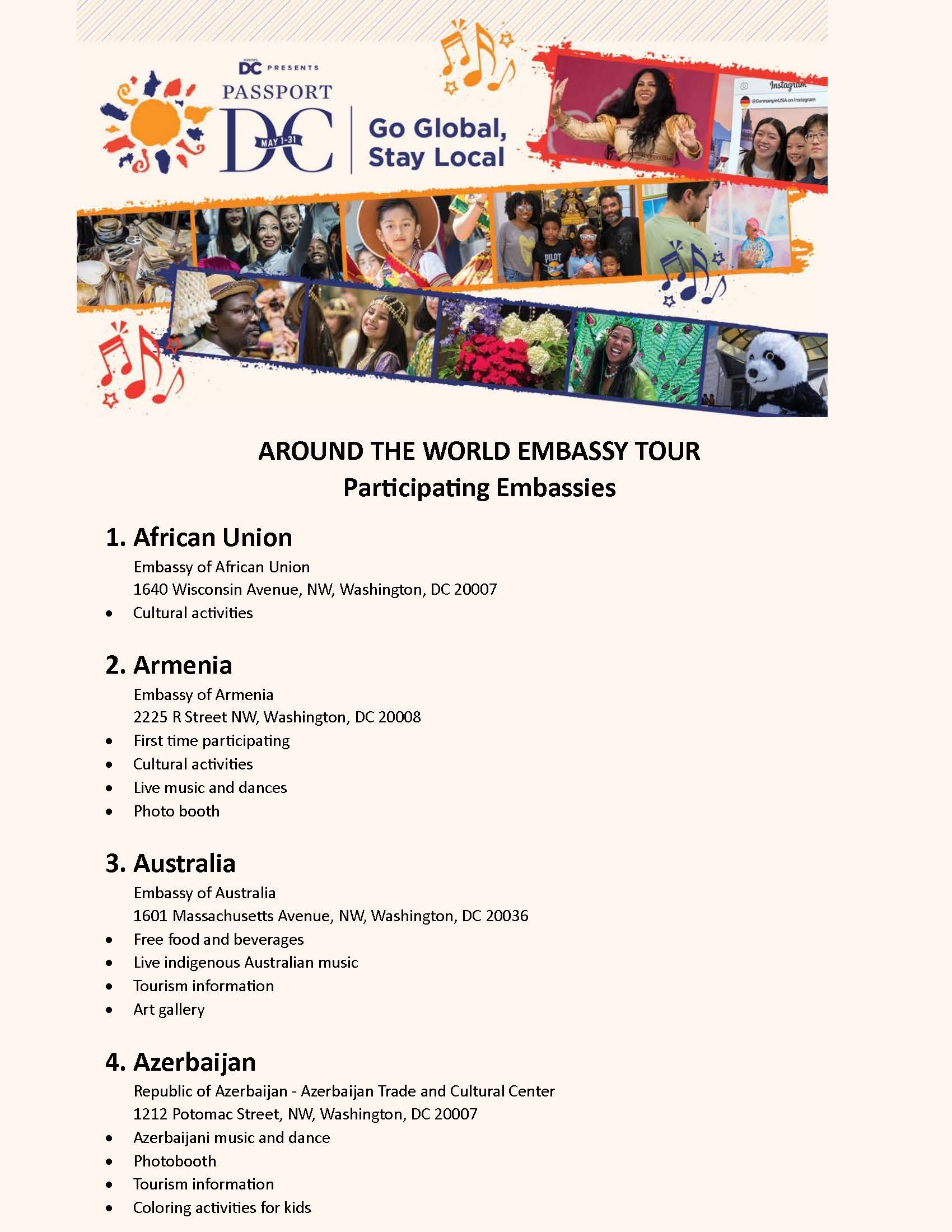 Around the World Embassy Tour Events DC